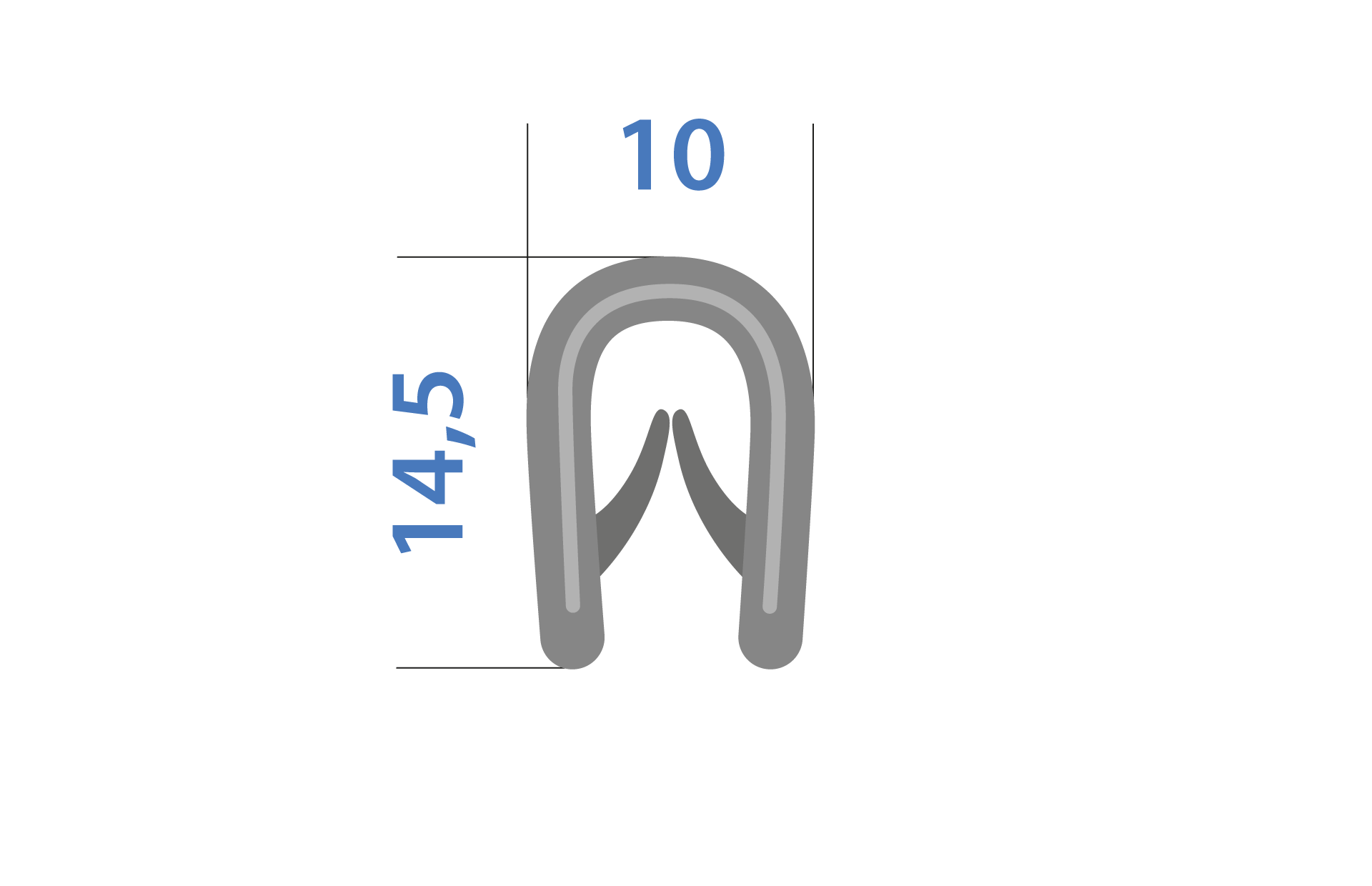 Kantenschutzprofil 1-4 mm, grau - HHD Kantenschutz