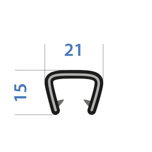 Kantenschutzprofil 9-12 mm, schwarz - HHD Kantenschutz