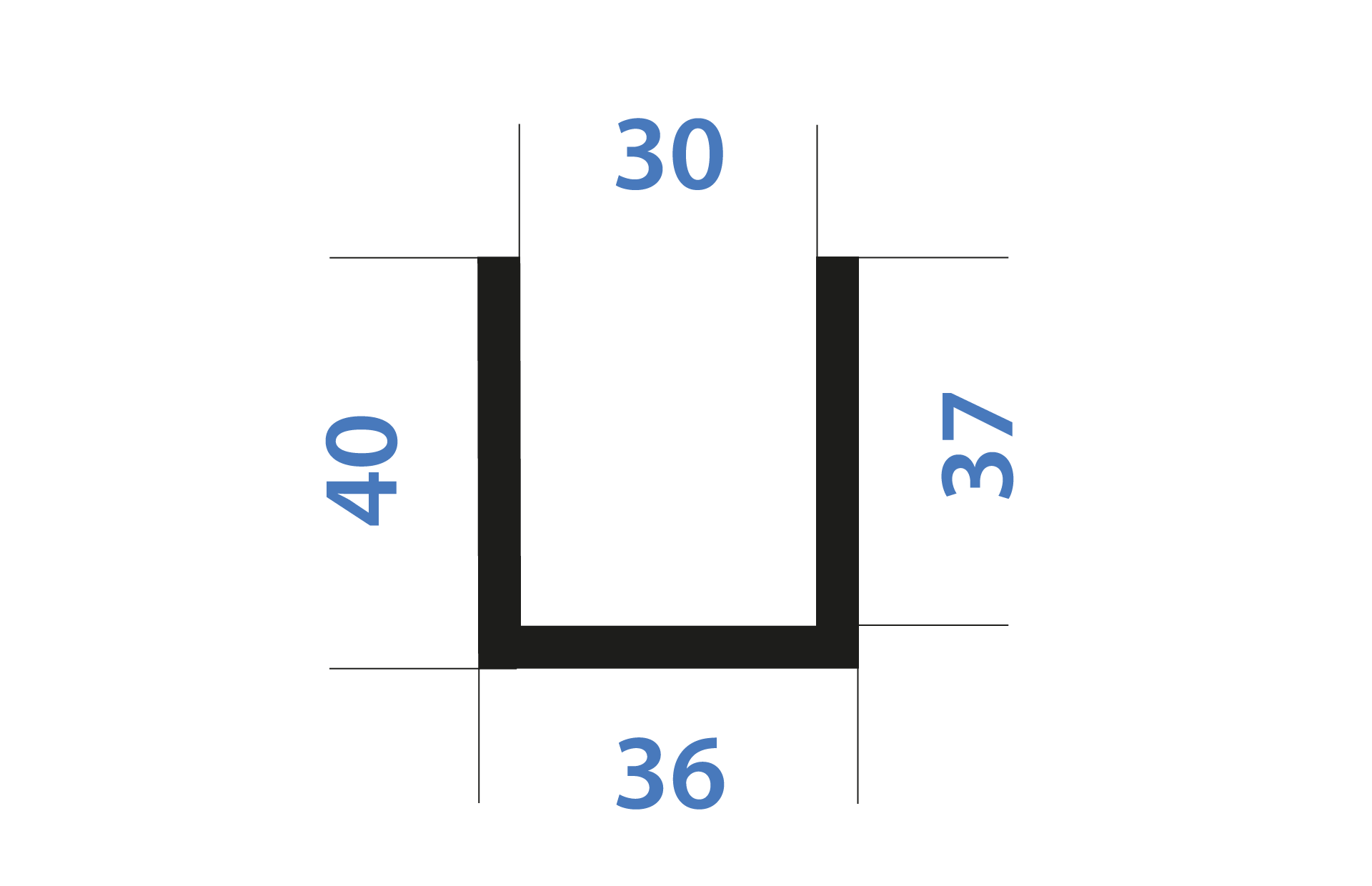 Kantenschutzprofil 9-12 mm, schwarz - HHD Kantenschutz